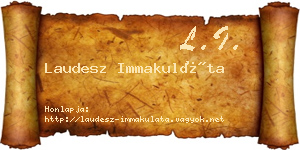 Laudesz Immakuláta névjegykártya
